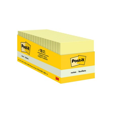 POST-IT Note, Post-It, Yellow, PK18 654-18CP